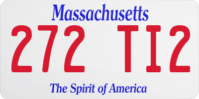 MA license plate 272TI2