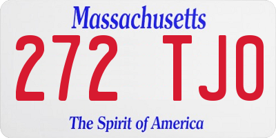 MA license plate 272TJ0