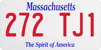 MA license plate 272TJ1
