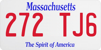 MA license plate 272TJ6