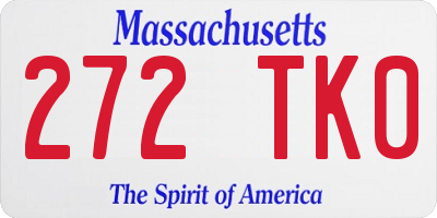 MA license plate 272TK0