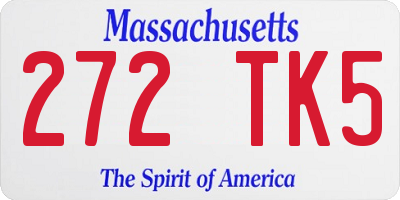 MA license plate 272TK5