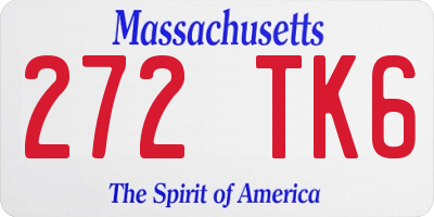 MA license plate 272TK6