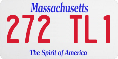 MA license plate 272TL1