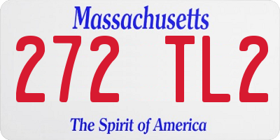 MA license plate 272TL2