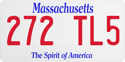MA license plate 272TL5