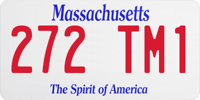 MA license plate 272TM1