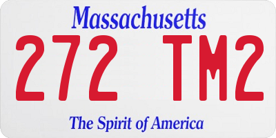 MA license plate 272TM2