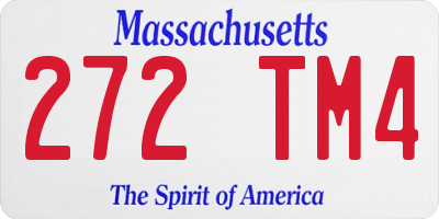 MA license plate 272TM4