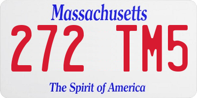 MA license plate 272TM5