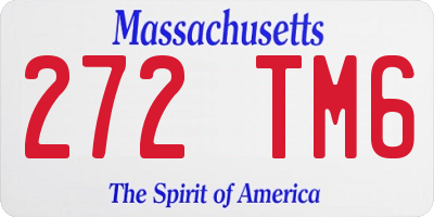 MA license plate 272TM6