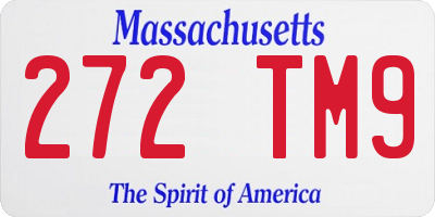 MA license plate 272TM9
