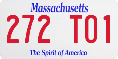 MA license plate 272TO1