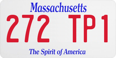 MA license plate 272TP1