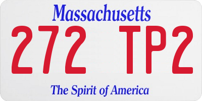 MA license plate 272TP2
