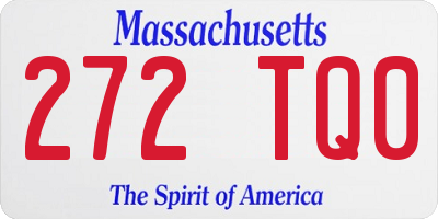 MA license plate 272TQ0