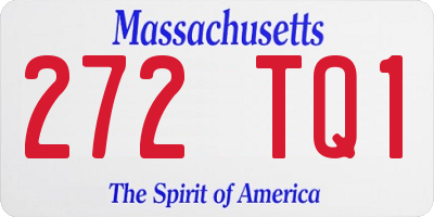 MA license plate 272TQ1