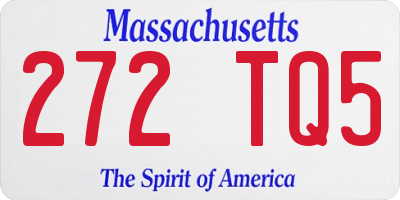 MA license plate 272TQ5