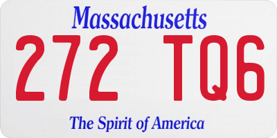MA license plate 272TQ6