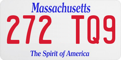 MA license plate 272TQ9