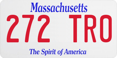 MA license plate 272TR0