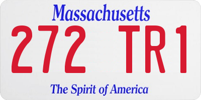 MA license plate 272TR1