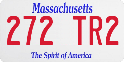MA license plate 272TR2