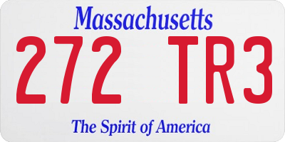 MA license plate 272TR3