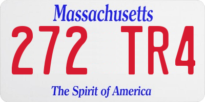 MA license plate 272TR4