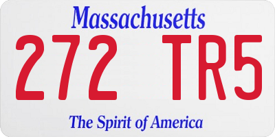 MA license plate 272TR5