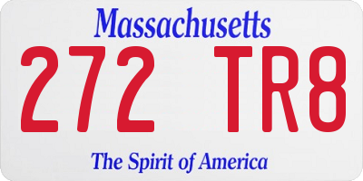 MA license plate 272TR8