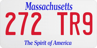 MA license plate 272TR9