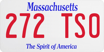 MA license plate 272TS0