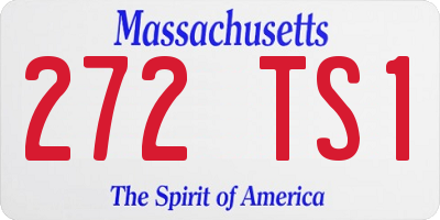 MA license plate 272TS1