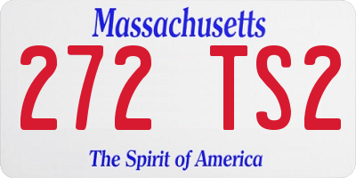 MA license plate 272TS2