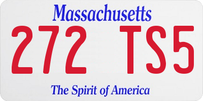 MA license plate 272TS5