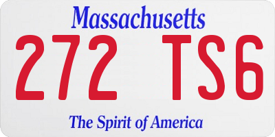 MA license plate 272TS6