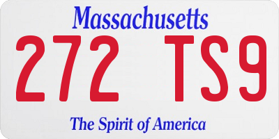MA license plate 272TS9