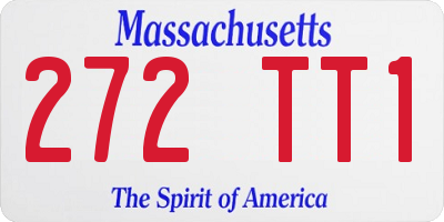 MA license plate 272TT1
