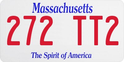 MA license plate 272TT2