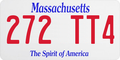 MA license plate 272TT4