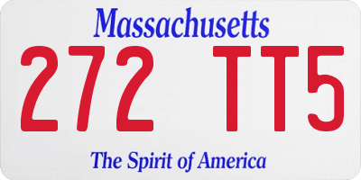 MA license plate 272TT5