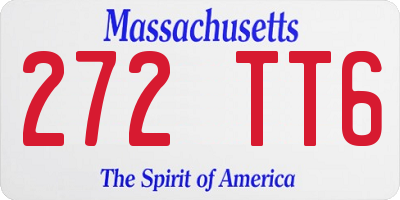MA license plate 272TT6