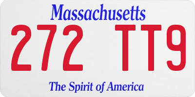 MA license plate 272TT9