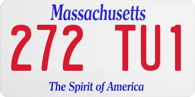 MA license plate 272TU1