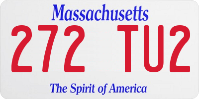 MA license plate 272TU2