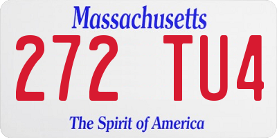MA license plate 272TU4