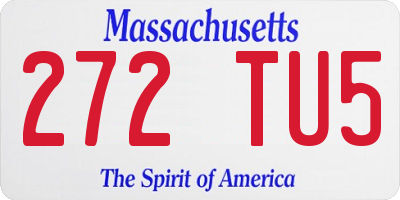 MA license plate 272TU5