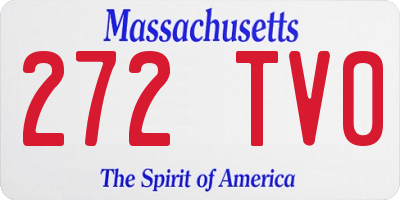 MA license plate 272TV0