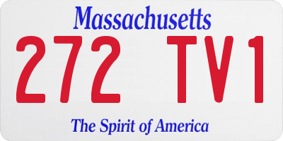 MA license plate 272TV1